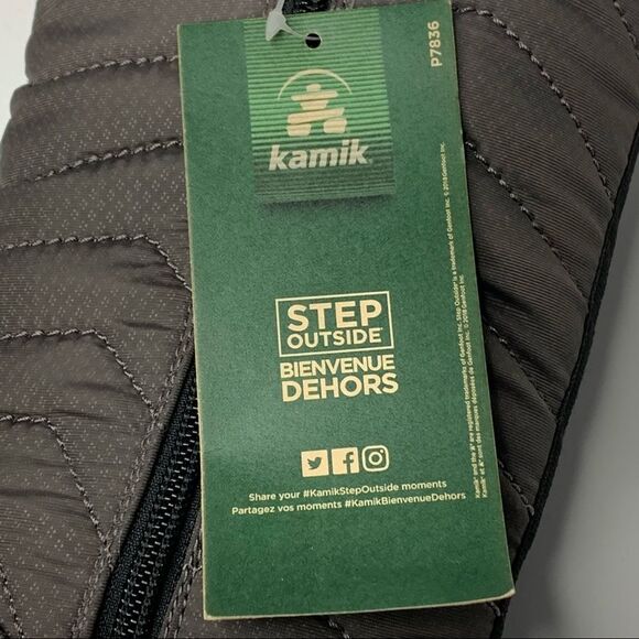 Kamik Chrissy Zip Gray Zip Up Waterproof Winter Boots womens size 5 - Picture 4 of 10